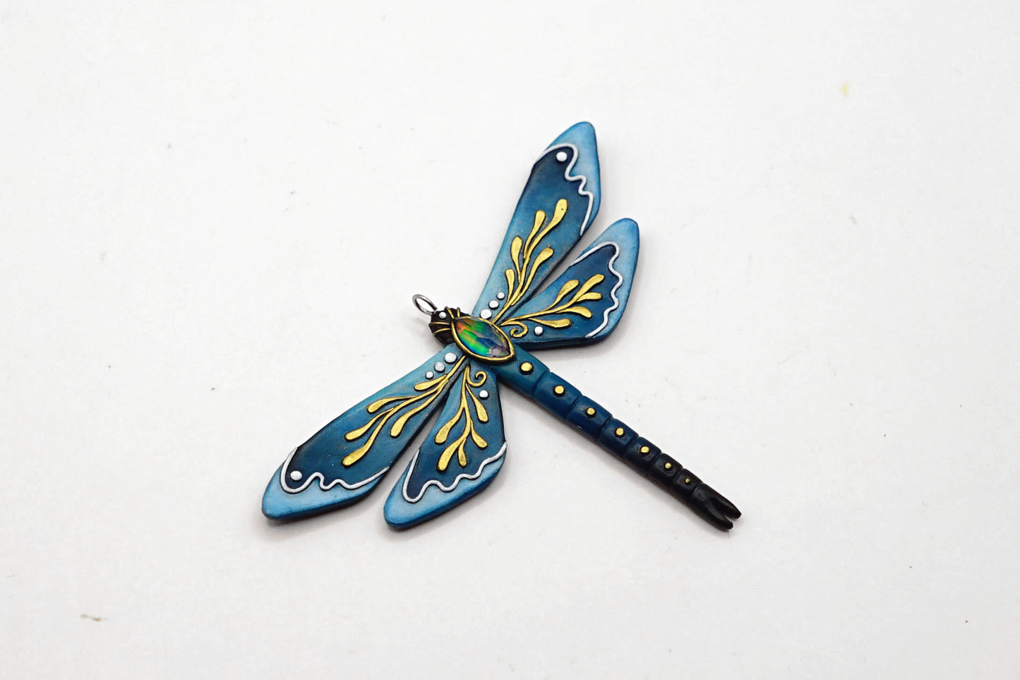 Botanical dragonfly pendant