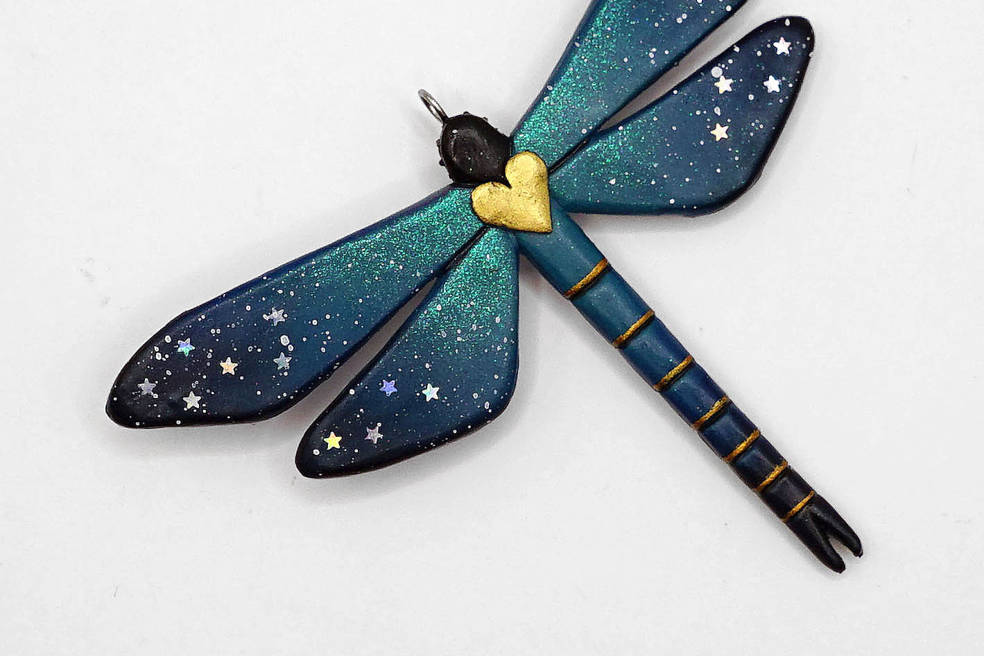 Botanical dragonfly pendant