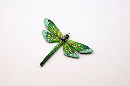 Botanical dragonfly pendant