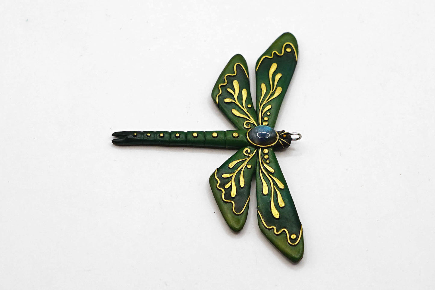 Botanical dragonfly pendant