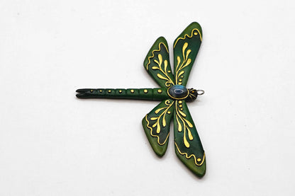 Botanical dragonfly pendant