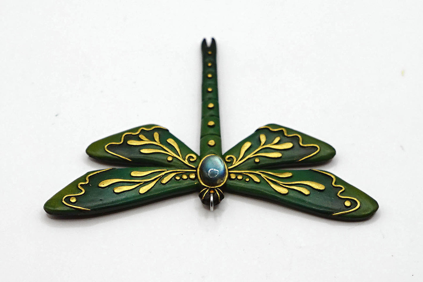 Botanical dragonfly pendant