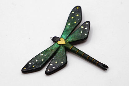 Botanical dragonfly pendant