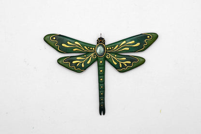 Botanical dragonfly pendant
