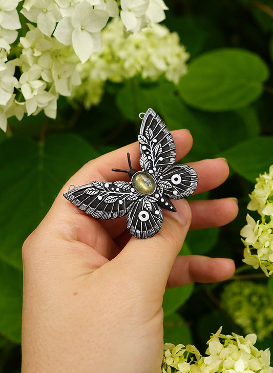 Silverleaf butterfly pendant
