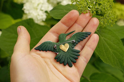 Hummingbird brooch