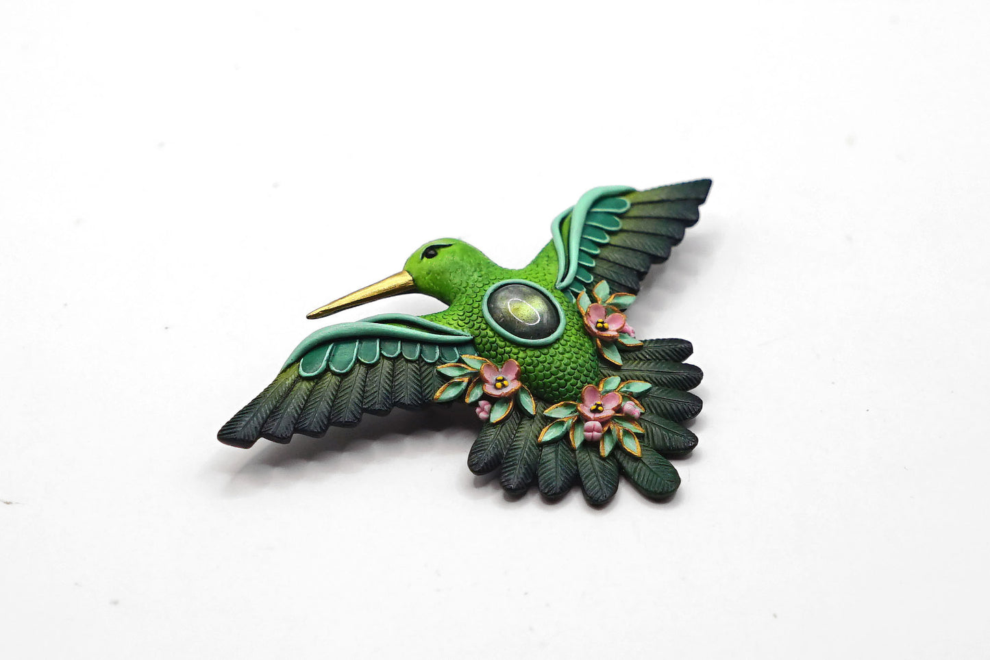 Hummingbird brooch