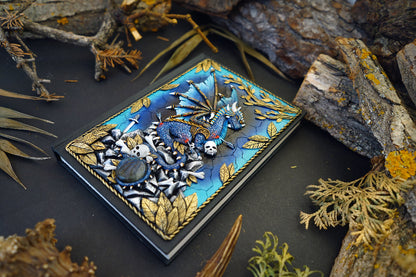 wildflower tales polymer clay art andreea corpodean journal cover notebook dragon tutorial