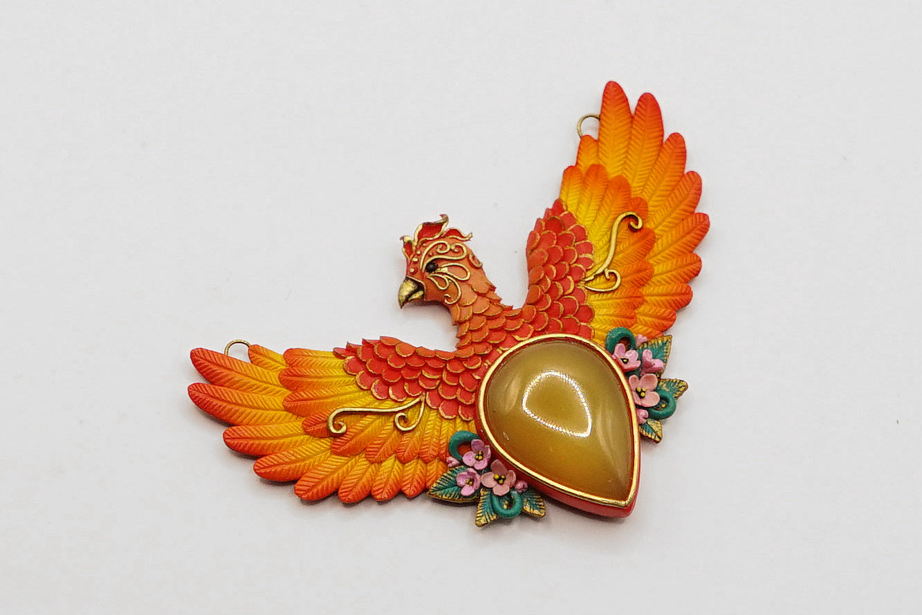 Small phoenix pendant (I will rise again)