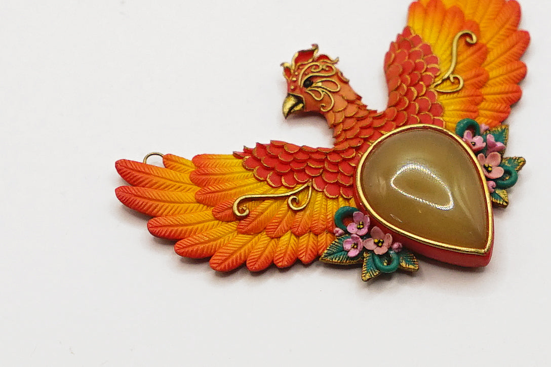 Small phoenix pendant (I will rise again)