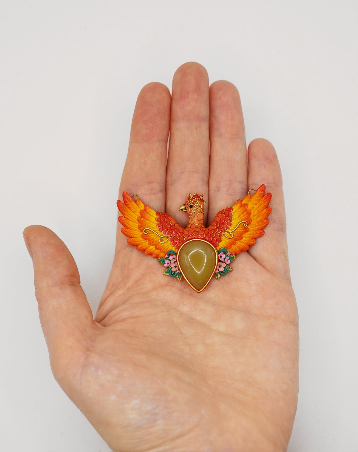 Small phoenix pendant (I will rise again)