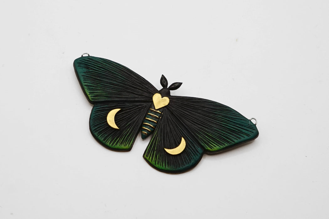 Forestwhisper | Green moth pendant