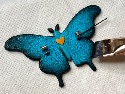 Colorful moth brooch tutorial