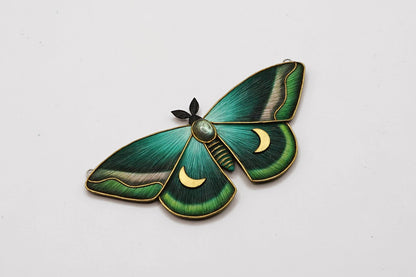 Forestwhisper | Green moth pendant