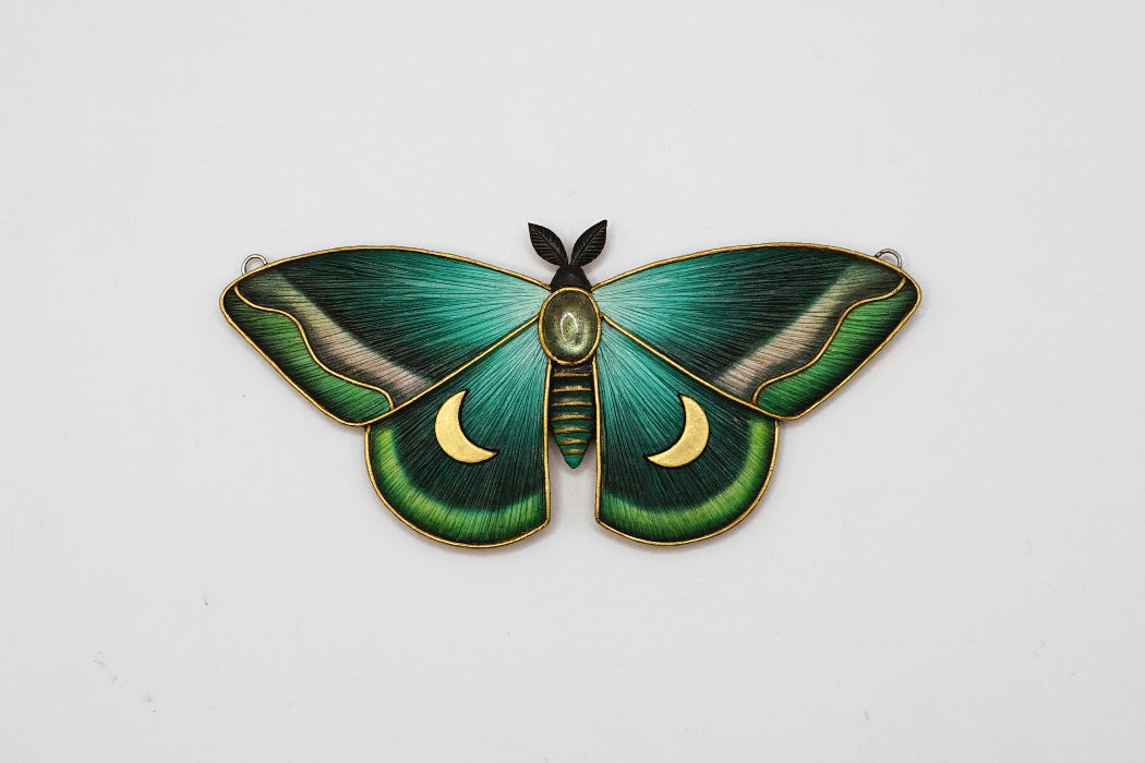 Forestwhisper | Green moth pendant