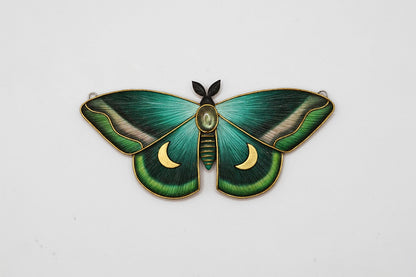 Forestwhisper | Green moth pendant