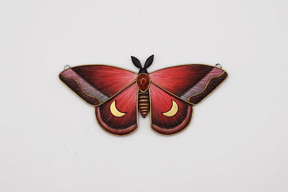 Emberheart | Red moth pendant