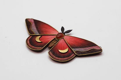 Emberheart | Red moth pendant