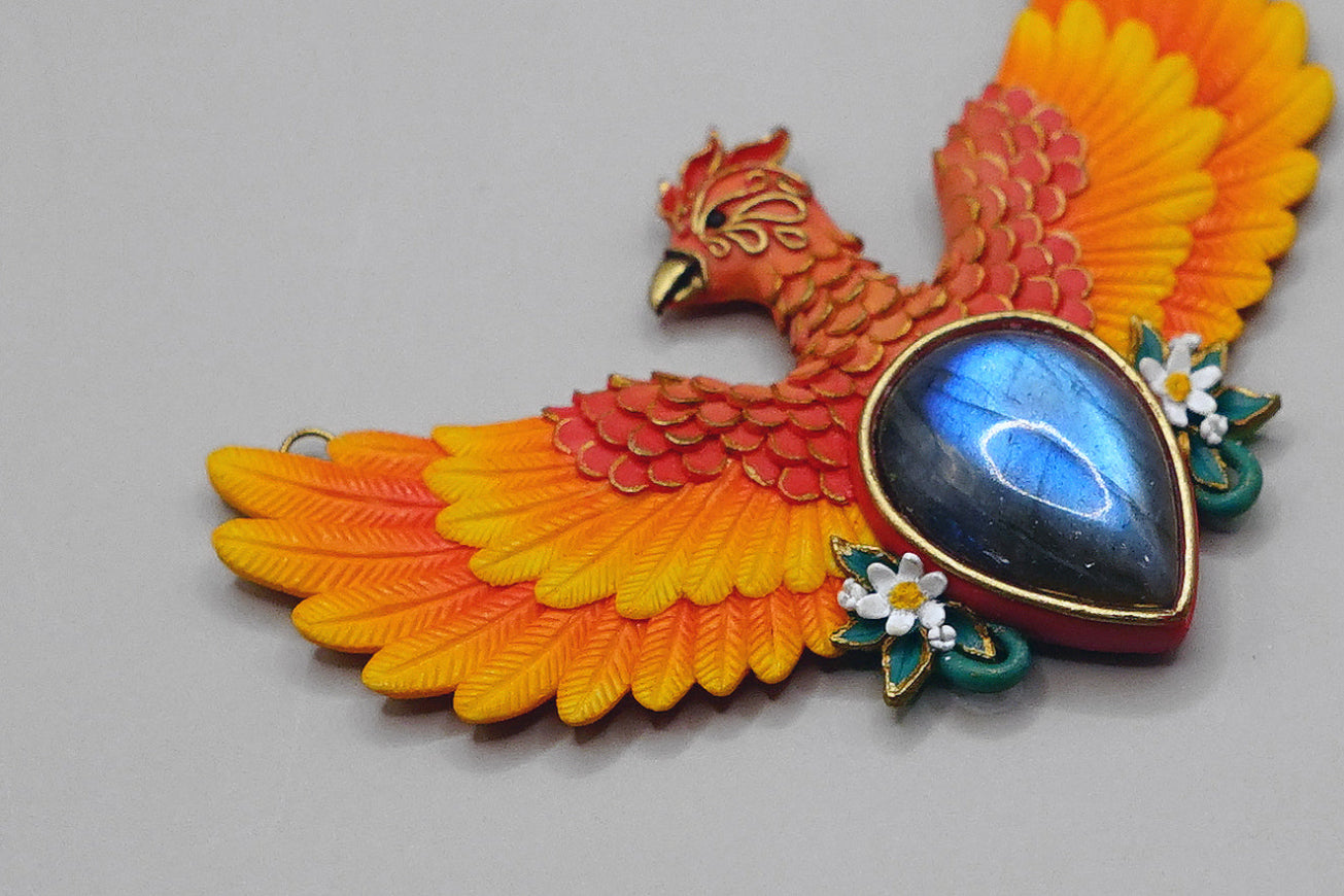 Small phoenix pendant (Still, I rise)