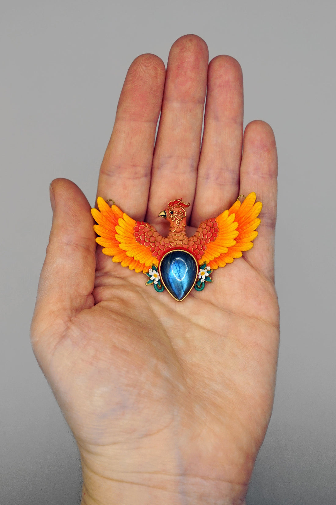 Small phoenix pendant (Still, I rise)