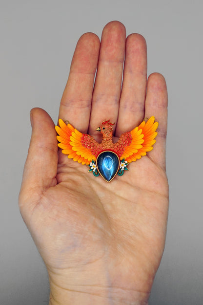 Small phoenix pendant (Still, I rise)