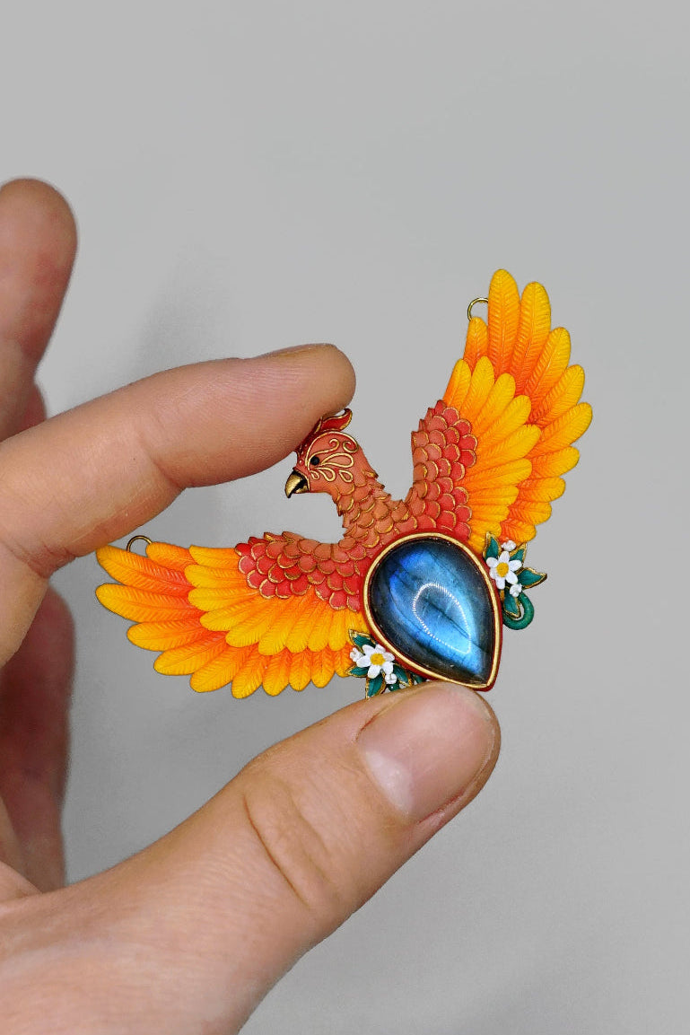 Small phoenix pendant (Still, I rise)
