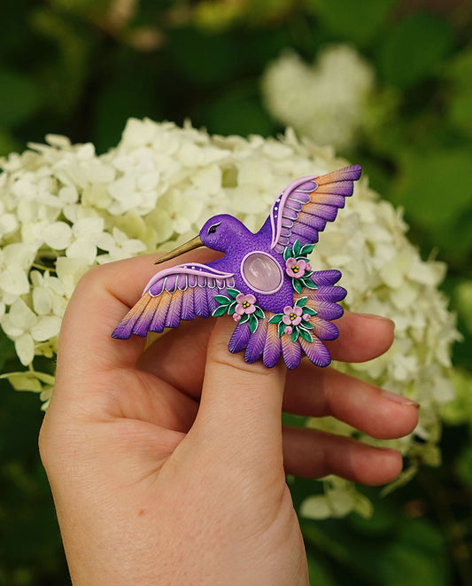 Hummingbird brooch