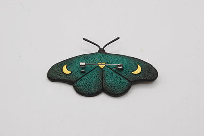 Lost Forest moth brooch
