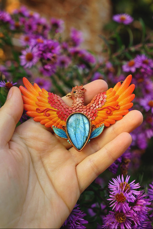 Medium phoenix necklace (Everything will be alright)