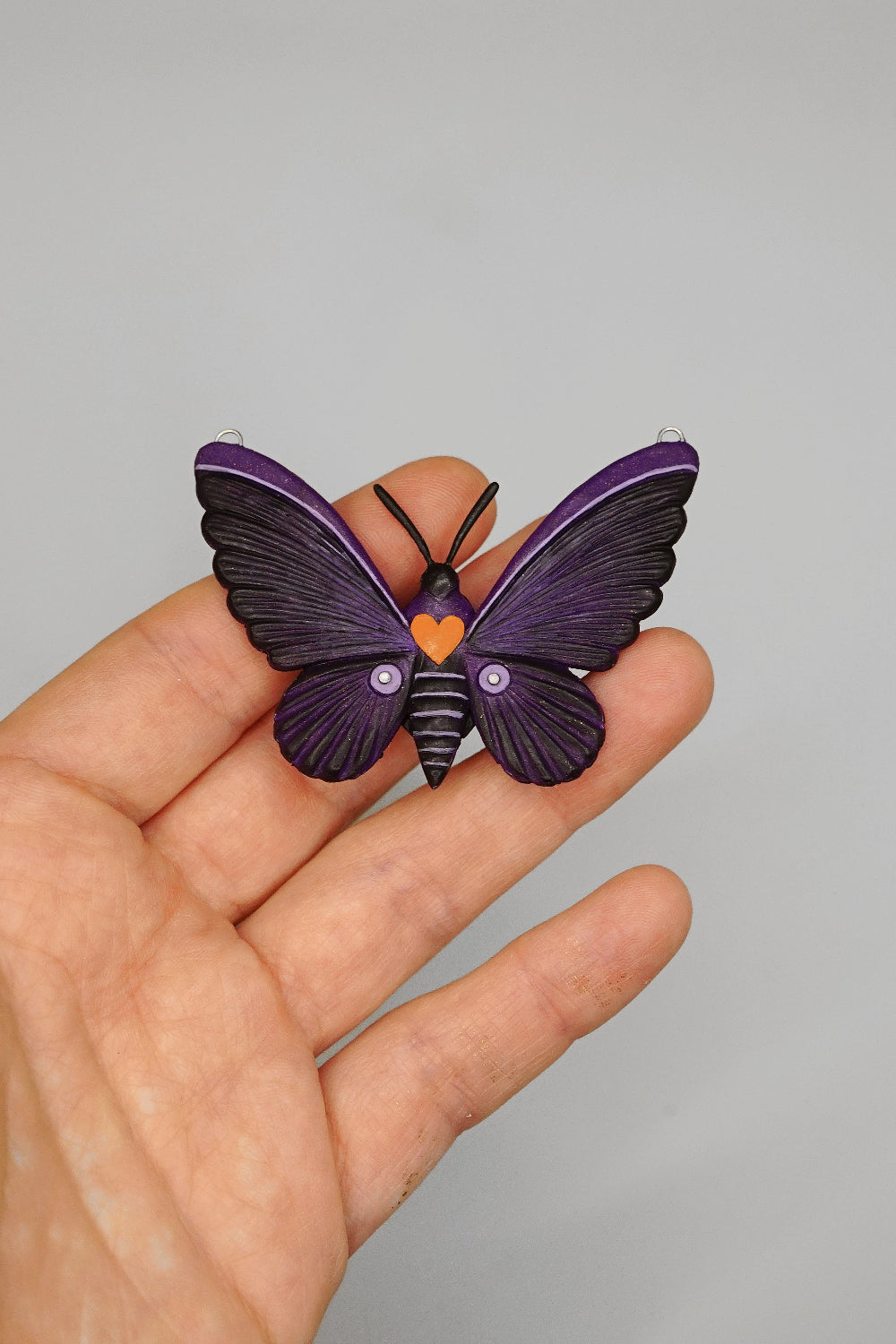 Lavender Meadow butterfly pendant