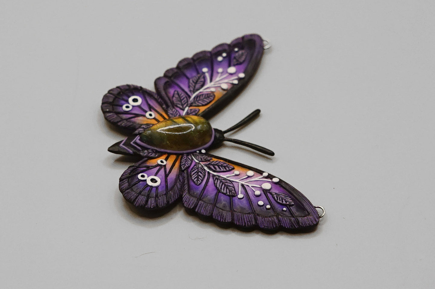Lavender Meadow butterfly pendant