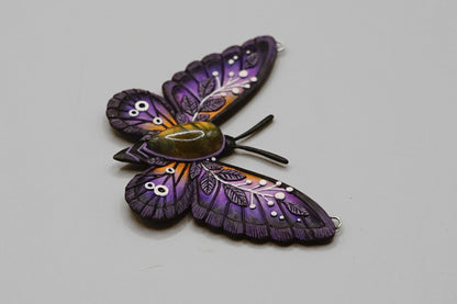 Lavender Meadow butterfly pendant