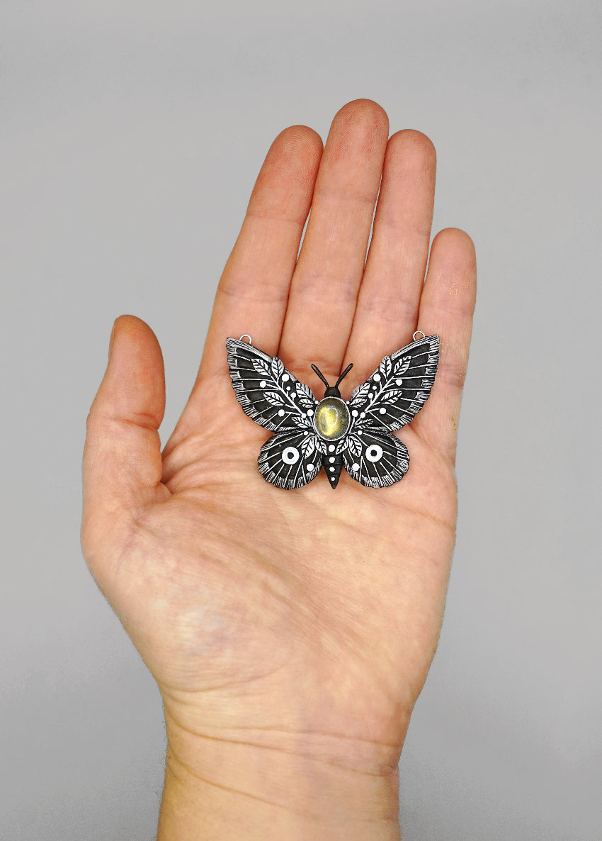 Silverleaf butterfly pendant