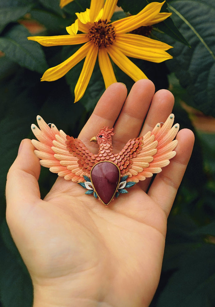 Medium phoenix necklace (I am enough)
