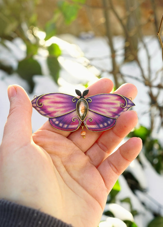Sunset's Kiss moth pendant
