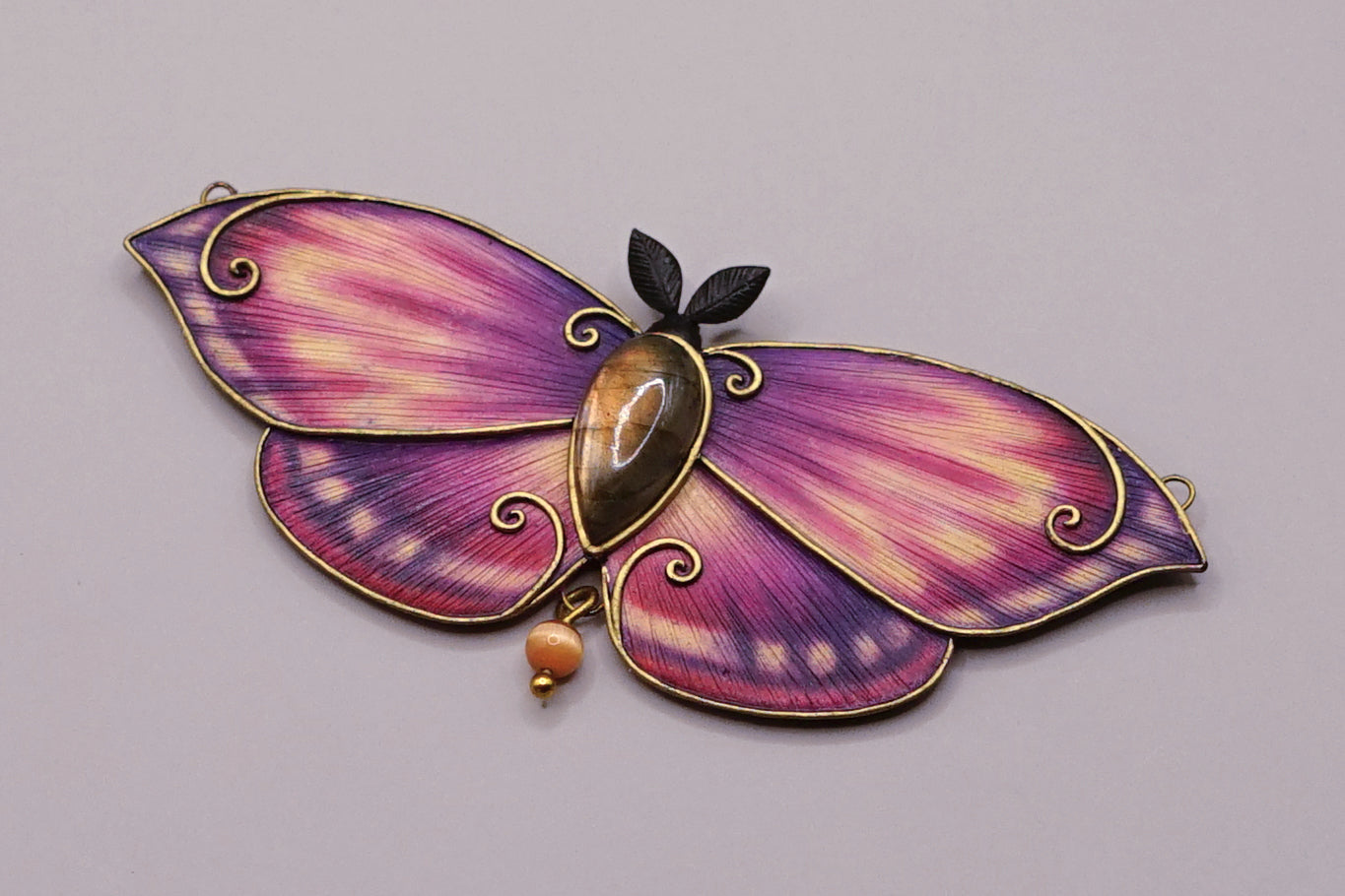 Sunset's Kiss moth pendant