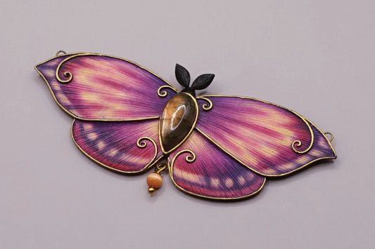 Sunset's Kiss moth pendant