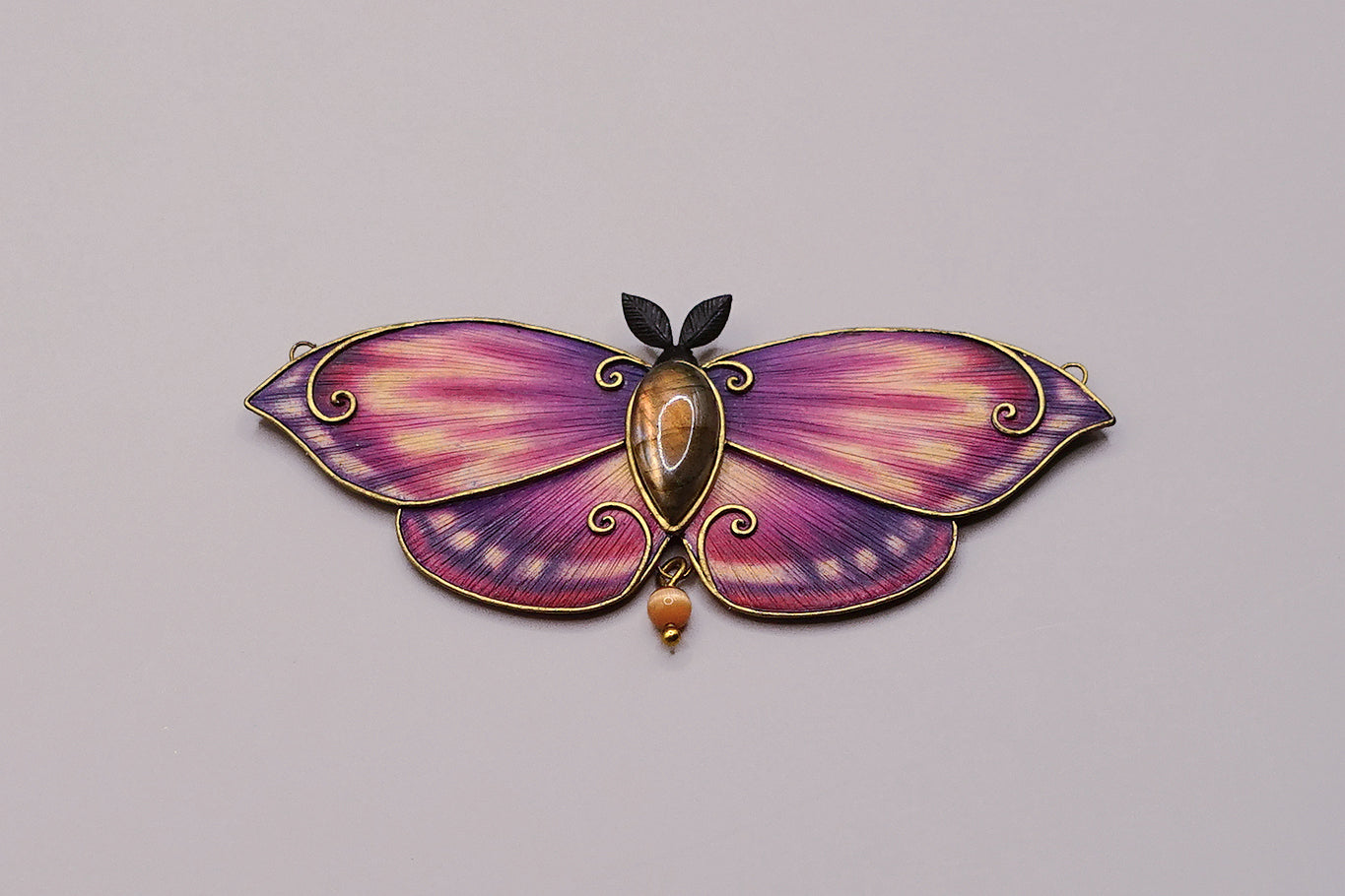 Sunset's Kiss moth pendant